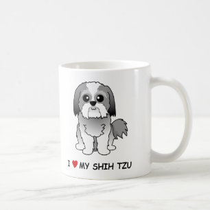 私はシーズー(犬)のTzuの私のマグを愛します コーヒーマグカップ