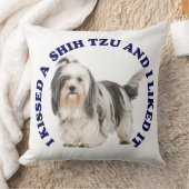 私はシーズー(犬)Tzuにキス クッション (ブランケット)