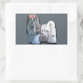 私はシーズー(犬)Tzu – ステッカー (バッグ)