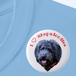 私はシーパドードルズドッグホワイトボタンが大好き 缶バッジ