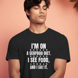 私はシーフードダイエット引用文皮肉おもしろい Tシャツ
