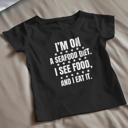 私はシーフードダイエット引用文皮肉おもしろい Tシャツ