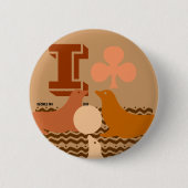 私はシールをクラブする。冗談だよ人々！アザラシが大好き！ 缶バッジ (正面)