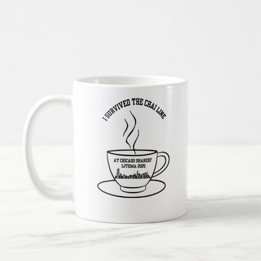 私はシ生き延びカゴシェアフIjtemaのチャイ線 コーヒーマグカップ (左)