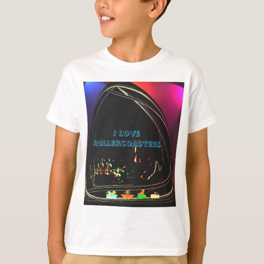 私はジェットコースターを愛します Tシャツ (正面)