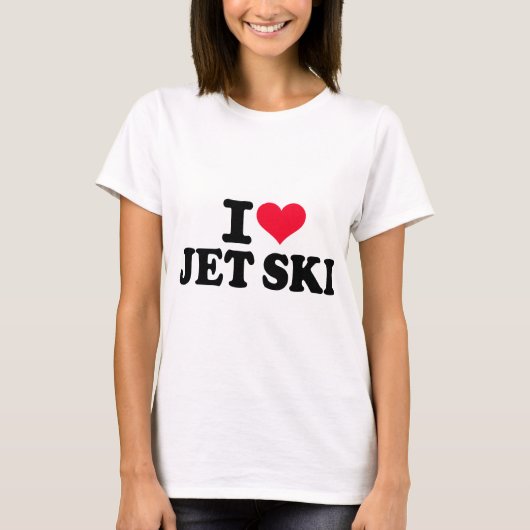 私はジェット機のスキーを愛します Tシャツ (正面)