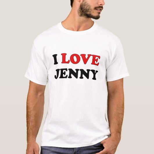 私はジェニーを愛します Tシャツ (正面)