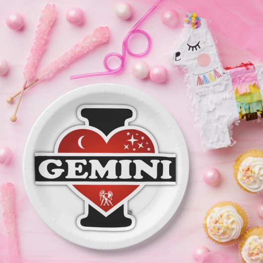 私はジェミニを愛します ペーパープレート (パーティー)