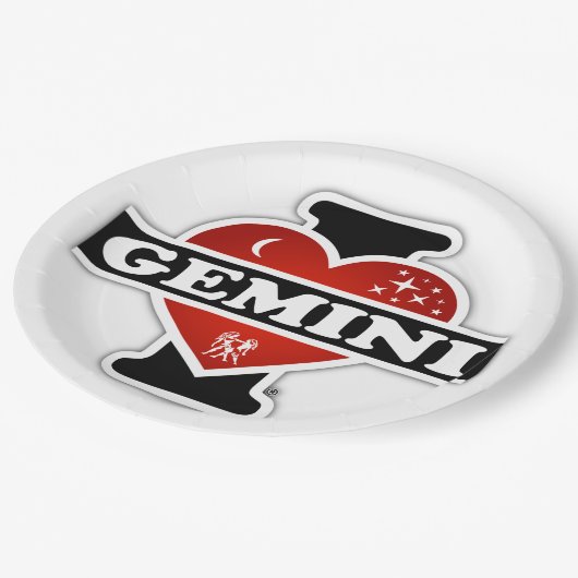 私はジェミニを愛します ペーパープレート (アングル)