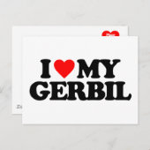 私はジェルビルが大好き ポストカード (正面/裏面)