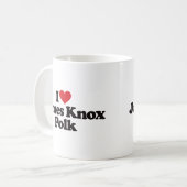 私はジェームスKnoxポークを愛します コーヒーマグカップ (正面左)