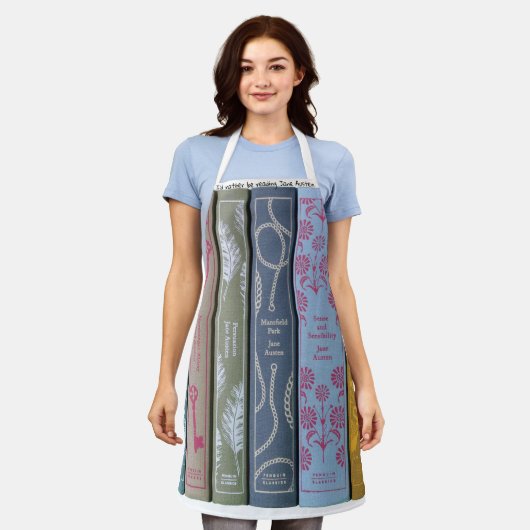 私はジェーン・オースティン読になりたい エプロン (着用した状態)