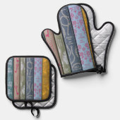 私はジェーン・オースティン読になりたい 鍋つかみ&鍋敷きセット (正面/裏面)