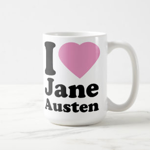 私はジェーンAustenのマグを愛します コーヒーマグカップ