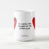 私はジッパークラブの真正なメンバーです コーヒーマグカップ (中央)