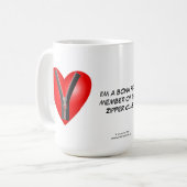 私はジッパークラブの真正なメンバーです コーヒーマグカップ (正面左)