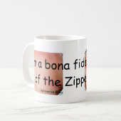 私はジッパークラブの真正なメンバーです コーヒーマグカップ (正面左)