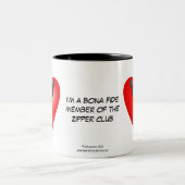 私はジッパークラブの真正なメンバーです ツートーンマグカップ (中央)