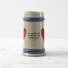私はジッパークラブの真正なメンバーです ビールジョッキ