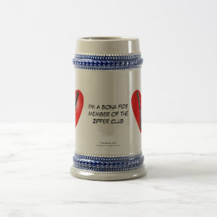 私はジッパークラブの真正なメンバーです ビールジョッキ