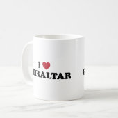 私はジブラルタルを愛します コーヒーマグカップ (正面左)