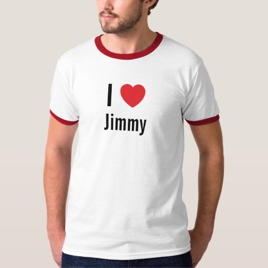 私はジミーが大好きです Tシャツ (正面)