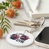 私はジムが大好きだ キーホルダー (正面右)