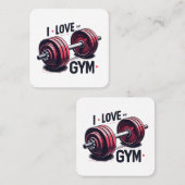 私はジムが大好きだ スクエア名刺 (正面/裏面)