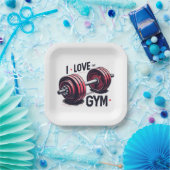 私はジムが大好きだ ペーパープレート (パーティー)