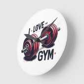私はジムが大好きだ ラウンド壁時計 (傾斜)