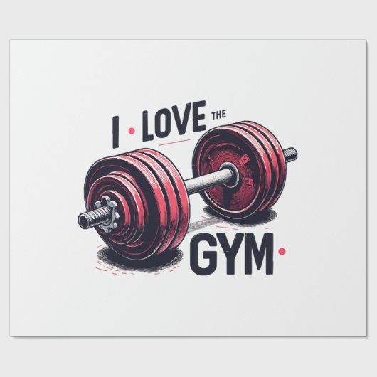 私はジムが大好きだ ラッピングペーパー (フラット)