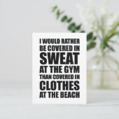 私はジムで汗をかいたほうがいい ポストカード (スタンド正面)
