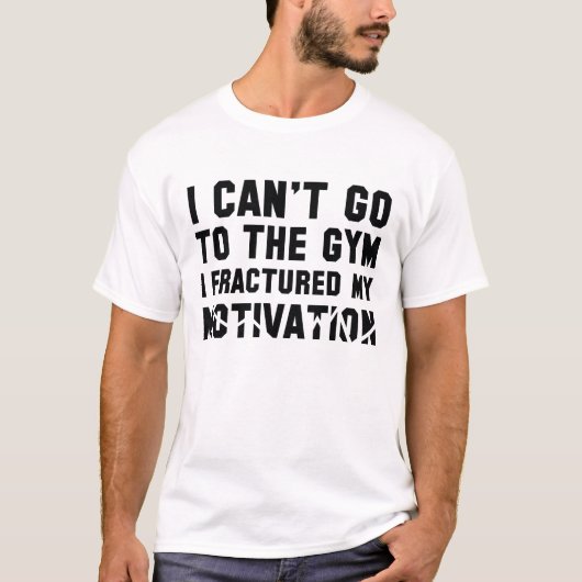 私はジムに行けない Tシャツ (正面)