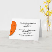 私はジムのジョークのおもしろい引用文に行くスマイルカードを送信 カード (黄色い花)