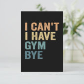 私はジムバイフィットネススポーツギフトおもしろいを持つことができない サンキューカード (スタンド正面)