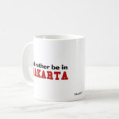 私はジャカルタにむしろいます コーヒーマグカップ (正面左)