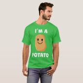 私はジャガイモです ハッピー W ギフト Tシャツ (正面フル)