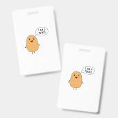 私はジャガイモです バッジ (正面＆裏面)