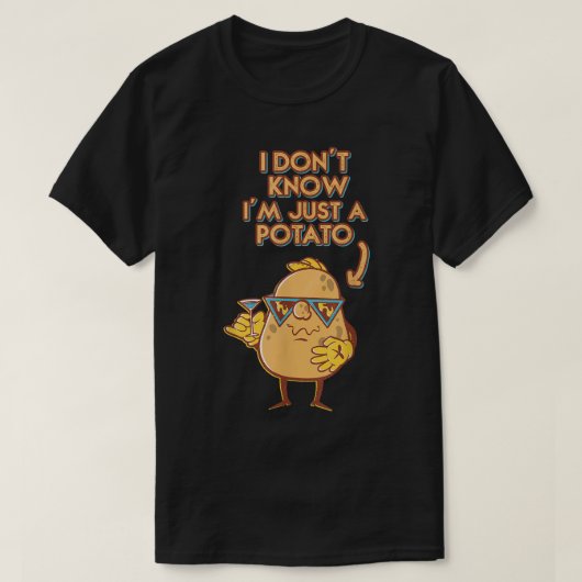 私はジャガイモのベジタリアン Tシャツ (デザイン正面)