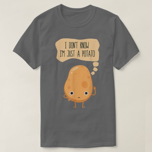 私はジャガイモのベジタリアン Tシャツ (デザイン正面)