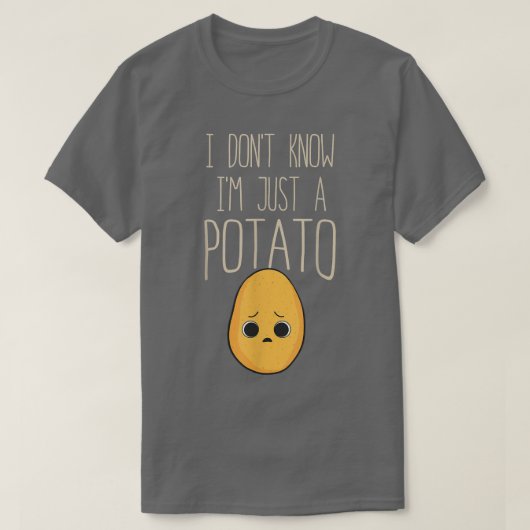 私はジャガイモのベジタリアン Tシャツ (デザイン正面)
