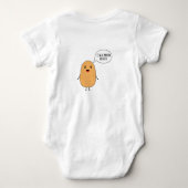 私はジャガイモ誇りを持っただ ベビーボディスーツ (裏面)