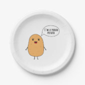 私はジャガイモ誇りを持っただ ペーパープレート (正面)