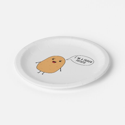 私はジャガイモ誇りを持っただ ペーパープレート (アングル)