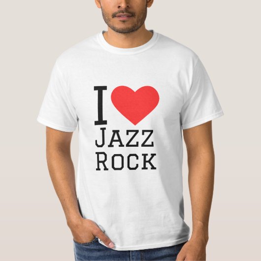 私はジャズロックが大好きだ Tシャツ (正面)