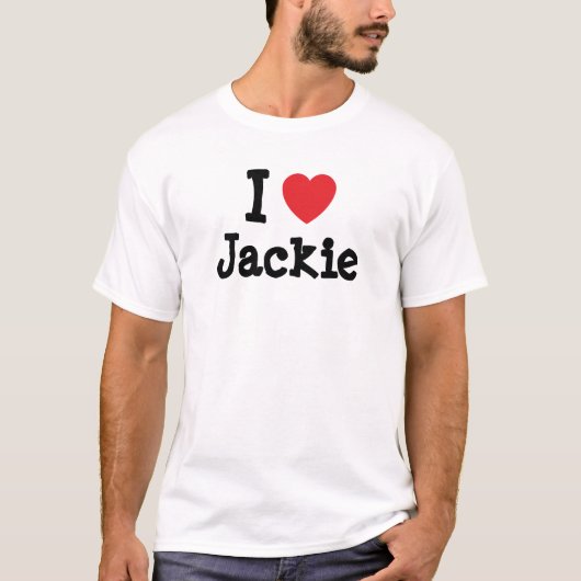 私はジャッキーハートTシャツが大好き Tシャツ (正面)