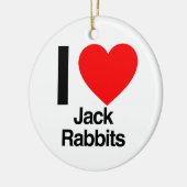 私はジャック・ラビットが大好きだ セラミックオーナメント (左)
