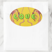 私はジャマイカが大好きだ 楕円形シール (バッグ)