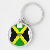 私はジャマイカが大好きで、良い日と夜を過ごす キーホルダー (正面)