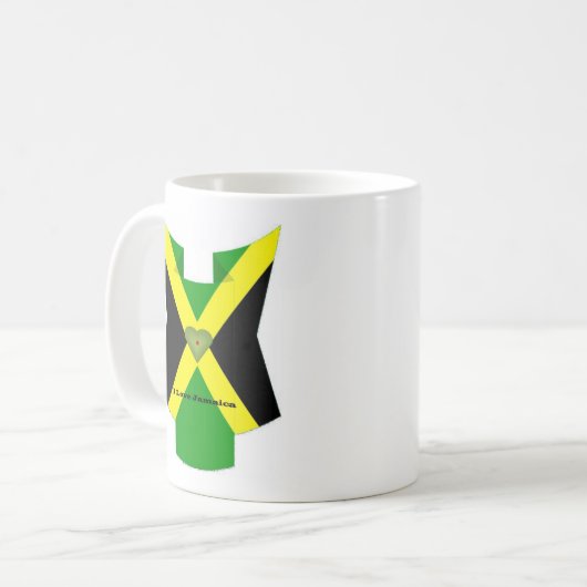 私はジャマイカが大好きで、良い日と夜を過ごす コーヒーマグカップ (正面左)